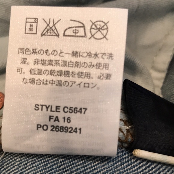 J. Crew Denim Jean Pencil Skirt Raw Frayed Hem Size 26 EUC - Picture 11 of 14